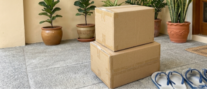 Parcels delivered at the doorstep